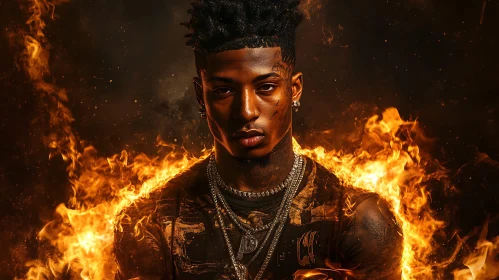 Man in Flames
