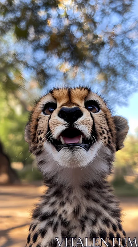 Young Cheetah Exploring AI Image