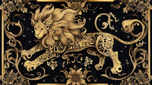 Golden Lion Illustration