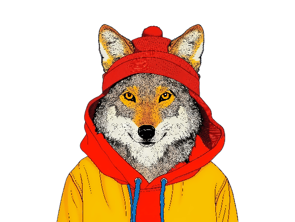 Stylish Wolf in Urban Attire