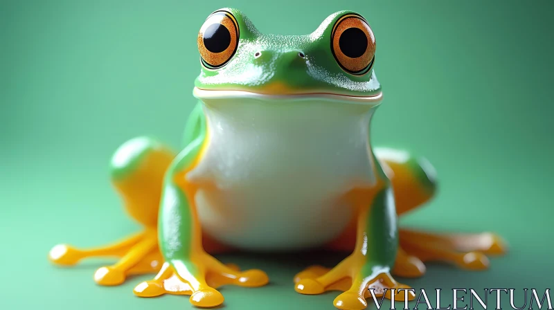 Colorful Frog Illustration AI Image