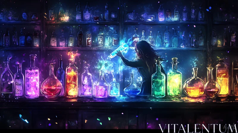 AI ART Enchanted Potions and Magical Alchemist