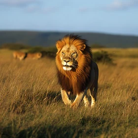 Lion Portrait in Golden Light