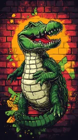 Crocodile Street Art Mural