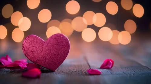 Romantic Heart with Bokeh Lights