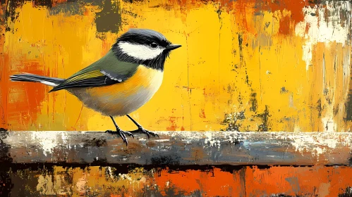 Colorful Bird in Artistic Setting