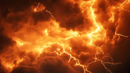 Spectacular Lightning and Dark Clouds
