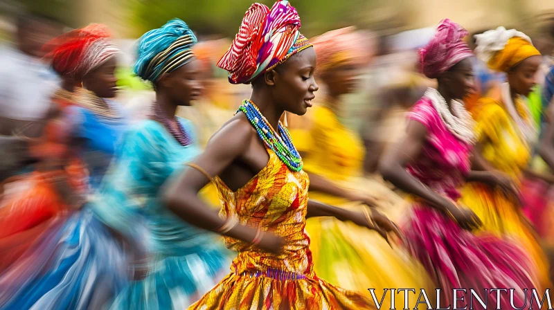 Colorful African Dance Performance AI Image