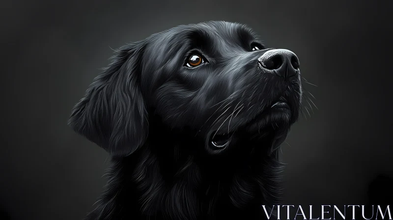 Black Labrador Retriever Art AI Image