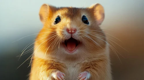 Delighted Hamster with Cute Expression