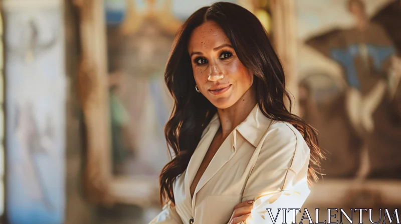 AI ART Sophisticated Portrait of Meghan Markle