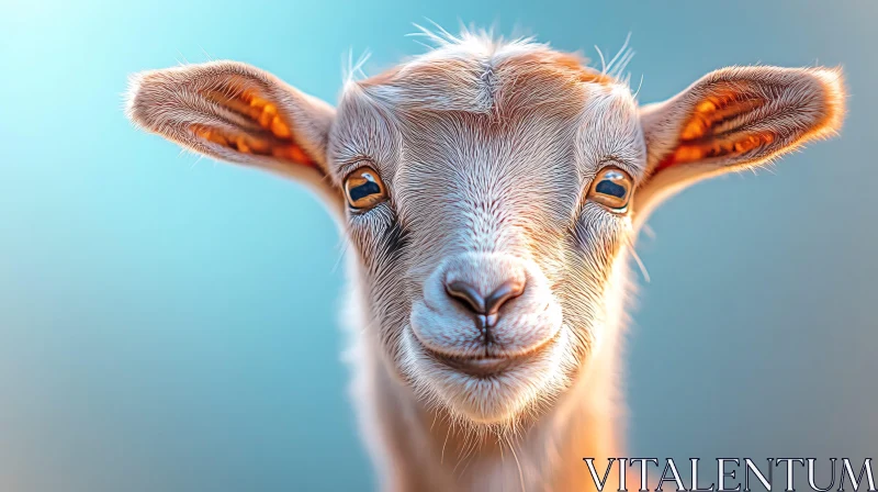 Goat Close-Up Portrait AI Image