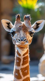 Curious Giraffe Encounter