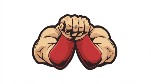 Stylized Arm Wrestling Graphic