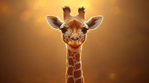 Golden Light on a Giraffe's Face
