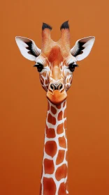 Elegant Giraffe Art with Geometric Patterns