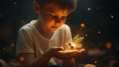 Child with Glowing Fairy