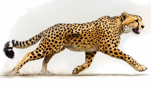 Sprinting Cheetah Illustration