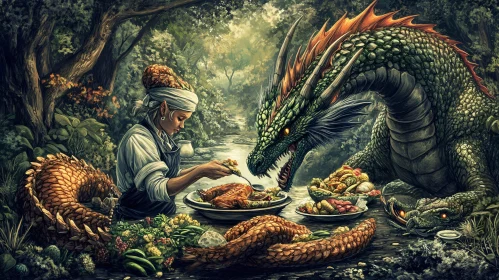 An Elf and Dragon Meal