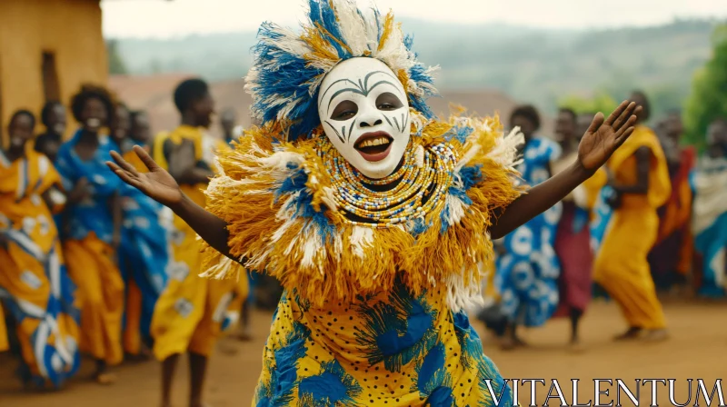 Vibrant Tribal Celebration in Africa AI Image