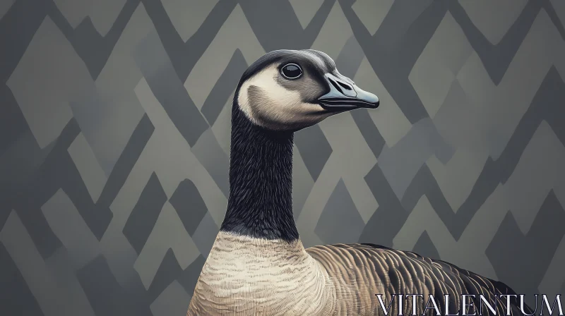 Elegant Goose Artwork AI Image