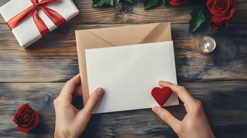 Love Letter and Roses Still Life