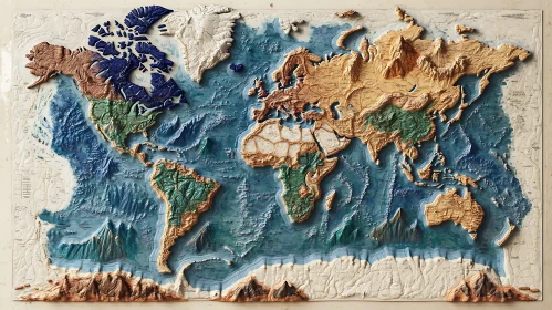 Tactile World Map Art