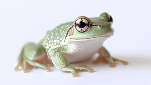 Close-Up of a Green Frog