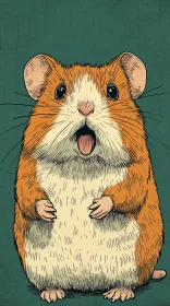 Charming Hamster Art AI Image