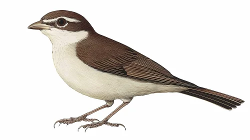 Detailed Artwork of a Small Bird