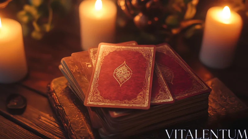 AI ART Illuminated Tarot Deck on Antique Book