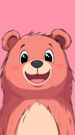 Smiling Cartoon Bear Illustration