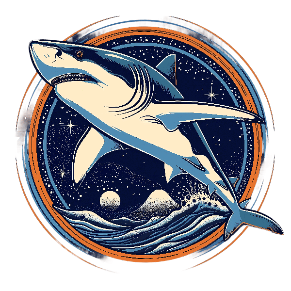 POD Design Oceanic Shark T-Shirt Art