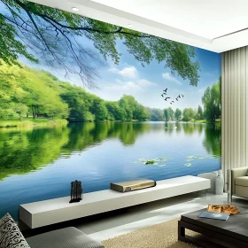 Serene Lake and Forest Landscape