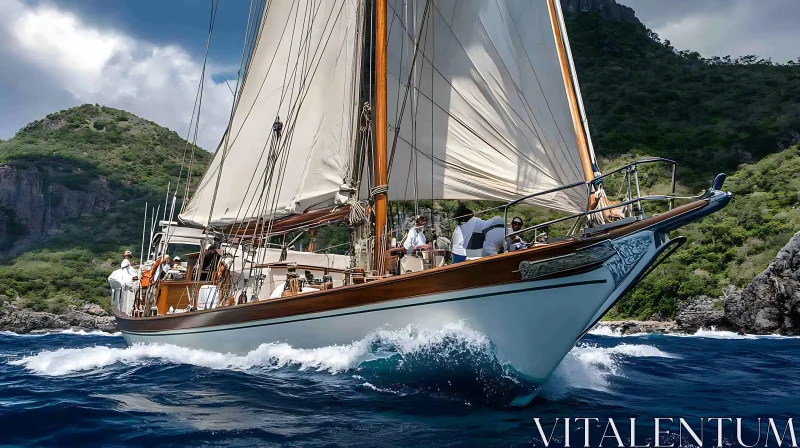 AI ART Classic Yacht Sailing Adventure