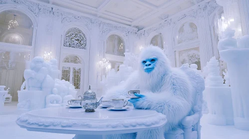 Whimsical Yeti Tea Time