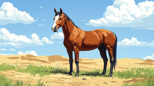 Desert Horse Scene