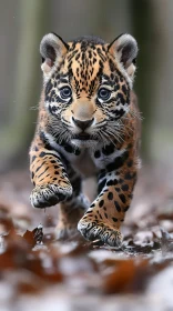 Playful Big Cat Cub in the Wild
