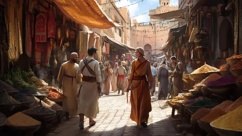 Bustling Market Street