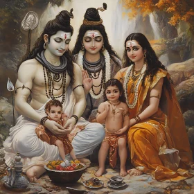 Hindu Gods Family