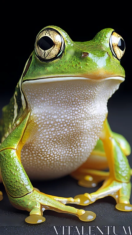 Detailed Amphibian Close-Up AI Image