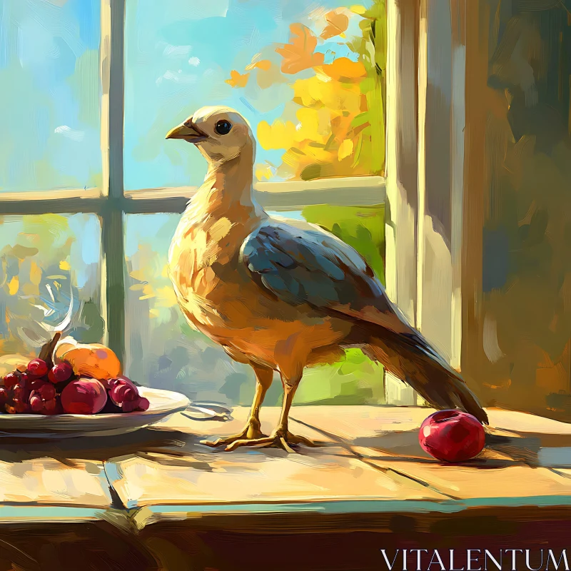 Avian Still Life with Window Light AI Image