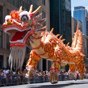 Festive Dragon Dance in the City