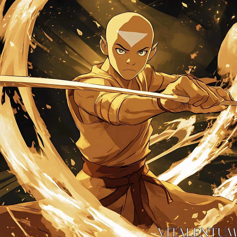 AI ART Aang the Last Airbender Cartoon