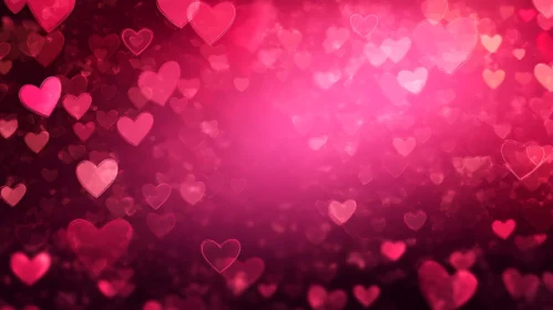 Romantic Pink Hearts Valentine's Day Background