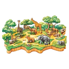 Jungle Animals Illustration