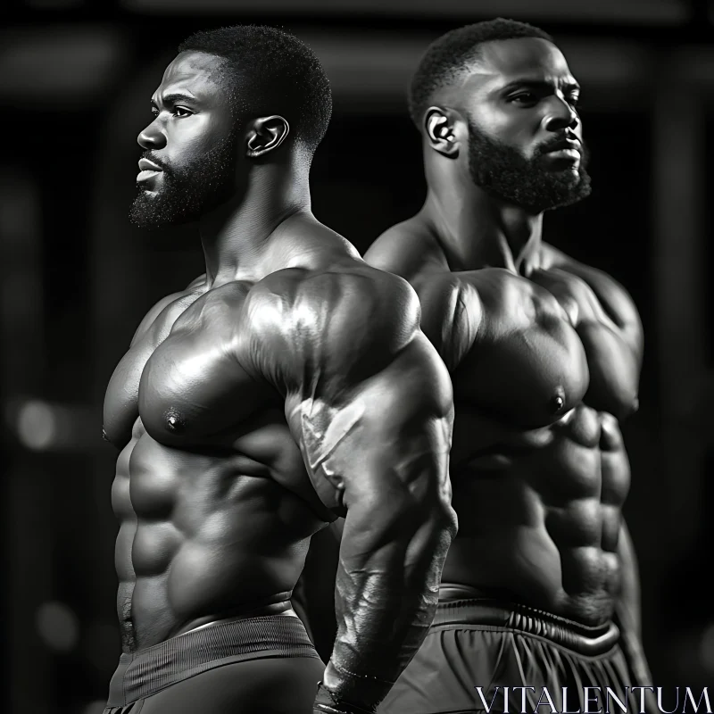 Monochrome Muscle: A Study in Human Form AI Image