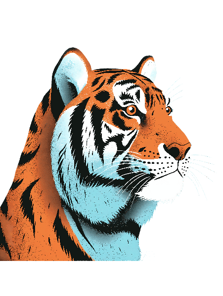 POD Design Majestic Tiger Art Design