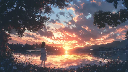Sunset Serenity by the Lake