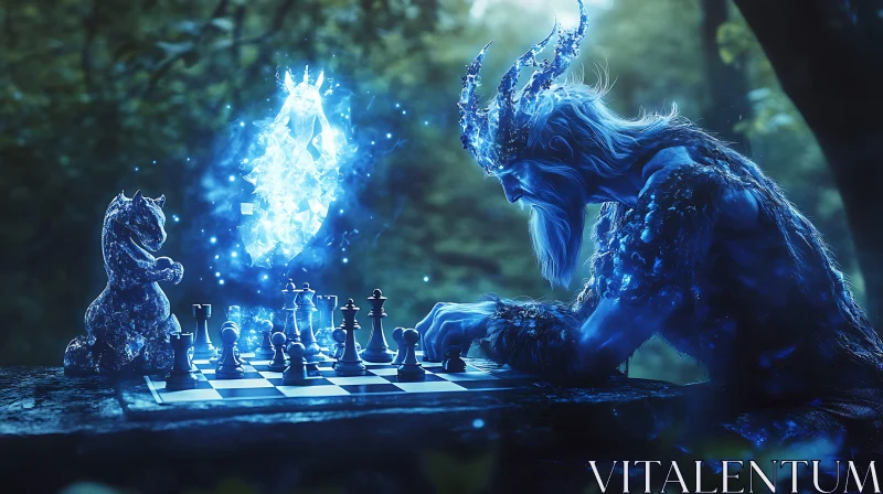 Otherworldly Chess Match AI Image